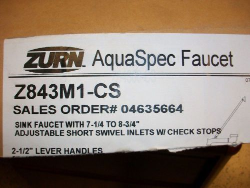 Aquaspec Zurn Faucet, Z-843M1-cs Sink Faucet---NEW IN BOX---