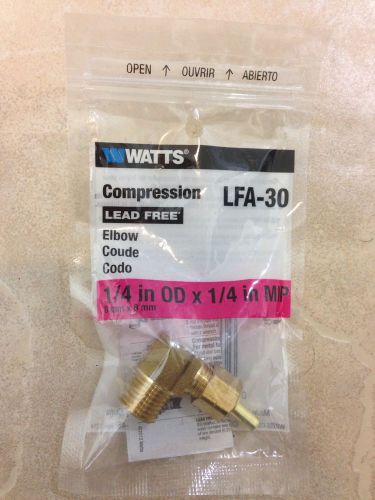LFA-30 Watts Compression Elbow 1/4&#034; OD X 1/4&#034; MIP