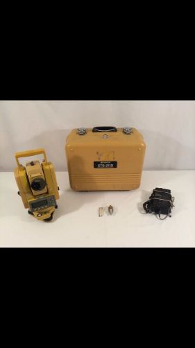 TOPCON GTS-211D TOTAL STATION / 5&#034; SEC ACCURACY / TRIPOD / GOOD CONDITION!!!