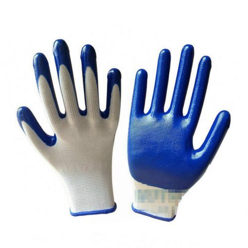 12 Pairs Unisex Nylon Practical Durability Protective Work Glove Gloves LYRC0013