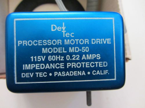 Dev Tec Processor Motor Drive Model MD-50 and Rubber Drive Ring &amp; Instructions
