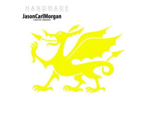 JCM® Iron On Applique Decal, Welsh Dragon Neon Yellow