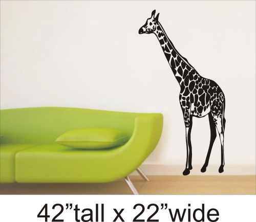 Skinny Giraffe Bedroom Drawing / Waiting Room Vinyl Sticker Decal-1459