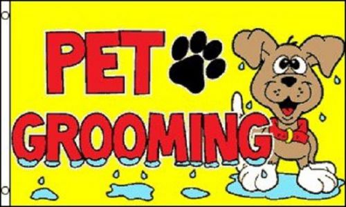 PET GROOMING Flag Dog Store Advertising Banner Business Pennant Groomer Sign 3x5
