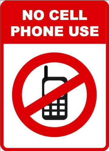 Business Sign For &#034;No Cell Phone Use&#034; Commercial Prohibited Turn Off No Talking