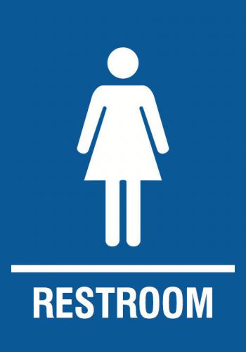 Blue Sign Girl Restroom Signs Set Of One Single Sign Wall Door Privacy Sign New