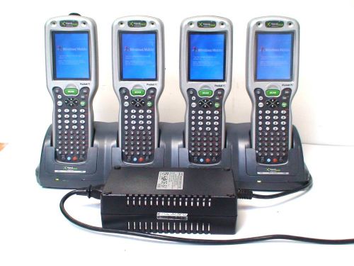 Lot (4) HHP HandHeld Dolphin 9500 Pocket PC Mobile Computer Barcode Scanners