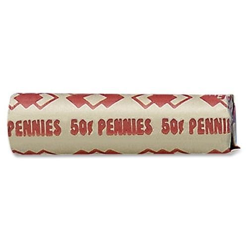 Preformed Tubular Coin Wrappers, Pennies, $.50, 1000 Wrappers/Carton