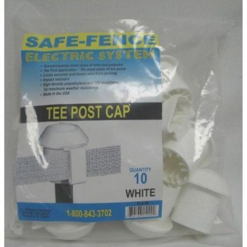 Powerfields R-4-W Bag of 10 T-Post Cap  White