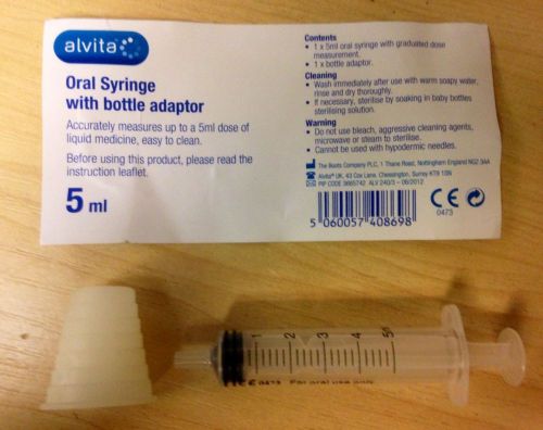 18 X 5ml Oral Dosing Syringes, Incl Adapter, Cows, Calves, Lambs, Veterinary