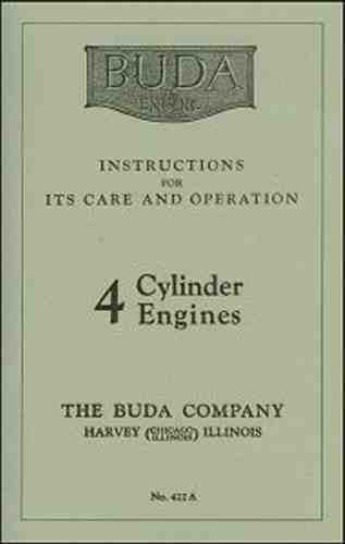 1951 - care and operation of buda engines - reprint for sale