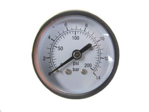 Air compressor pressure / hydraulic gauge 2&#034; face back mount 1/4&#034; npt 0-200 psi for sale