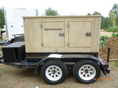 Generac 35kw trailer mounted diesel generator for sale