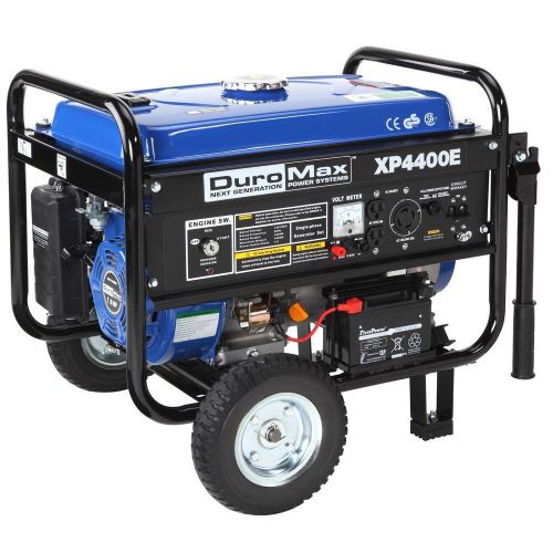 Duromax xp10000e 10,000 watt 16 hp ohv 4-cycle gas powered portable generator wi for sale
