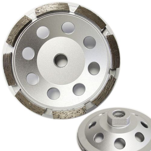 4.5” PREMIUM Single Row Concrete Diamond Grinding Cup Wheel 5/8&#034;-11 Thread Arbor
