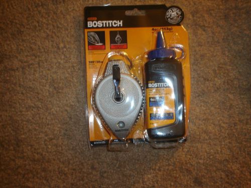 Bostitch 100-ft die case metal chalk reel with 4 oz blue chalk *priority ship for sale