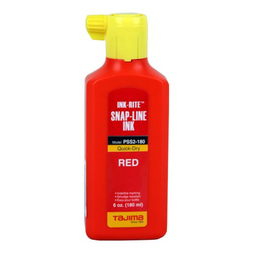 Tajima pss2-180 6 oz (180 ml) quick dry ink-rite snap-line marking line, red for sale