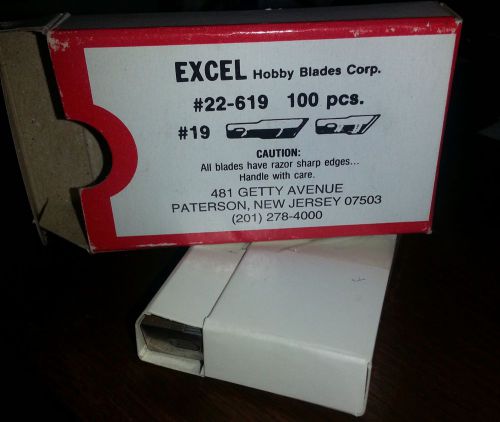 EXCEL 22-619 #19 Hobby Knife Replacement Blade Box of 100 Blades