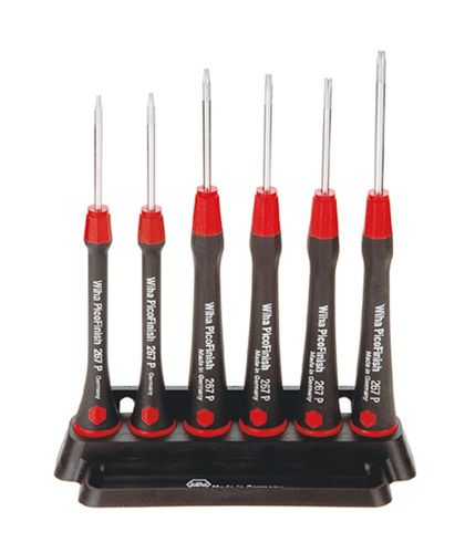 Wiha 267pk6m precision torx® screwdriver set mobile picofinish 6-piece t4-t9 for sale