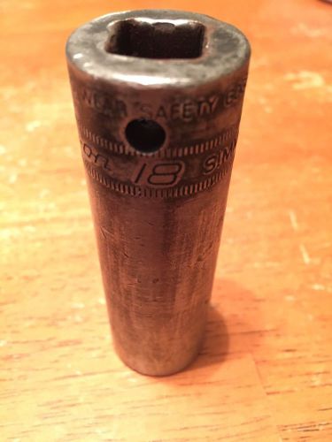 Used snap on 18mm 1/2 drive 6 point deep impact socket simm180 for sale