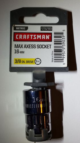New Craftsman 3/8 in. Dr. Universal Max Axess16 mm Socket # 29289