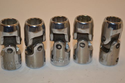 5 nice proto professional  3/8&#034; drive  7/16&#034; universal joint sockets k527 2a67 for sale