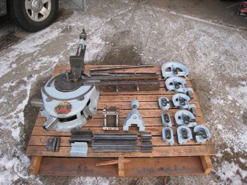 Parker 848 Maintenance Tube / Pipe Bender Complete w/ Dies &amp; Follow Bars Used