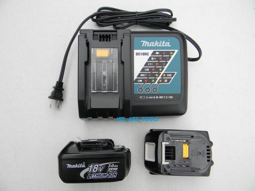 New Makita LXT DC18RC 18V Fast Charger 18 Volt,2 BL1830 Battery, Replaced DC18RA