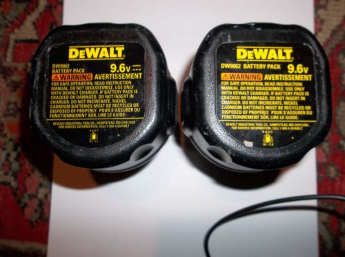 2  ( TWO ) DeWalt DW9062 9.6V Rechargeable Batteries for Parts Repair
