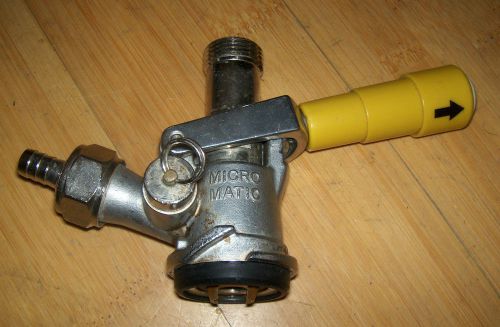 Micro matic keg d system beer coupler tap sankey grundy draft yellow for sale