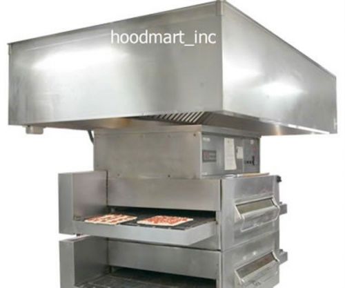 Commercial Kitchen Pizza Oven Exhaust Hood System Ventilation Vent 8&#039; X 60