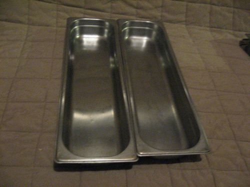 Steam table pans (2) 1/2 size long X 2 1/2&#034; deep NSF