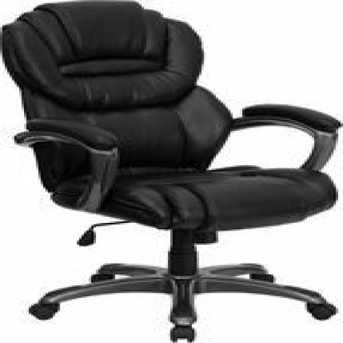 Flash Furniture GO-901-BK-GG High Back Black Leather Executive Office Chair with