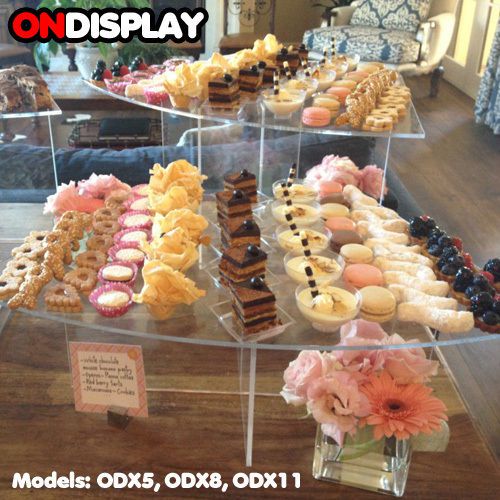 NEW! CUPCAKE/SUSHI/HORS D&#039;OEUVRES/DESSERT FOOD DISPLAY STAND -ACRYLIC SHELF RACK