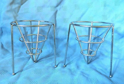 Restaurant equipment 10 chrome stand table cones french fries/bread sticks for sale