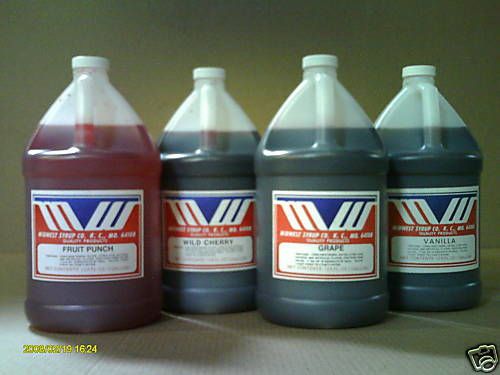 Syrup for soda stream *  - soda fountain syrup - 4  one gallons bottles - choice for sale