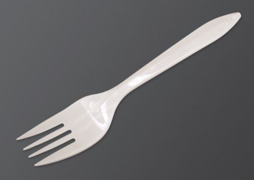 Medium Weight White Plastic Fork 1000/CS   NEW