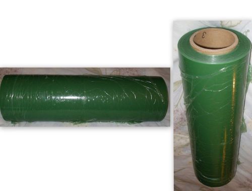 (1) roll hand stretch wrap green shrink  18&#034; x 1500&#039; 80 gauge for sale