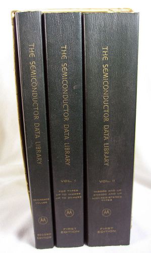 Vintage The Semiconductor Data Library Motorola 3 Volumes Set First Edition 1972