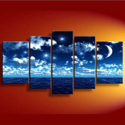 new!5pc MODERN ABSTRACT HUGE WALL ART OIL PAINTING ON CANVAS/+framed