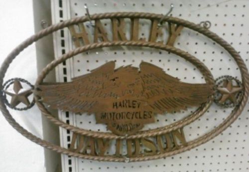 24&#034; HARLEY DAVIDSON motorcycle LARGE sign Metal Steel Stars wall house garage