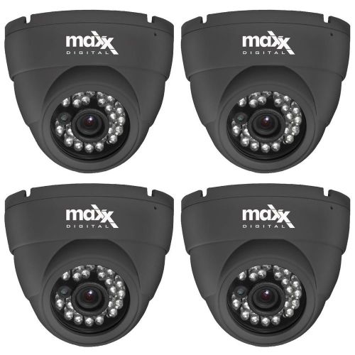4 Pack 800TVL IR Night Vision BNC CCTV Security Surveillance Dome Camera Grey