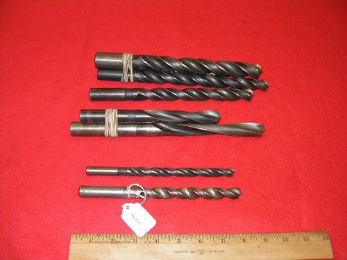 Lot of 9 Round Shank Drill Bits Coolant Type
