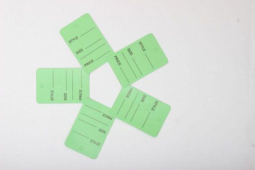 1000 Pcs Green Small GES 1 1/4 x 1 7/8 One Part Coupon Tag  Price Labels