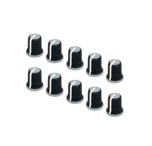 Lot of 10 Neutrik Rean Soft Touch Knob Push Fit P300-S-092-D6-S Black/White/Grey