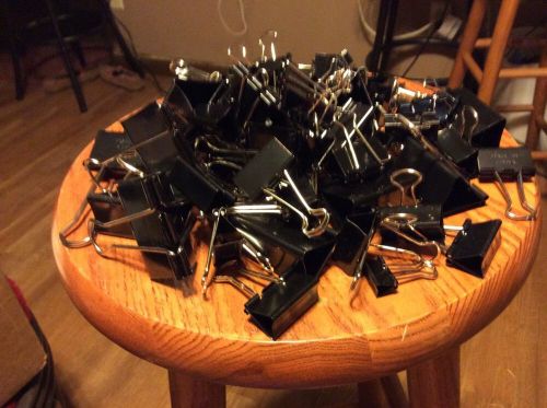 Lot 75 of Hardened Steel Binder Clips, All Sizes.