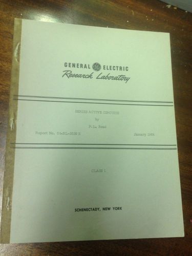 VINTAGE GE RESEARCH REPORT SERIES ACTIVE CIRCUITS 1964 24 PGS