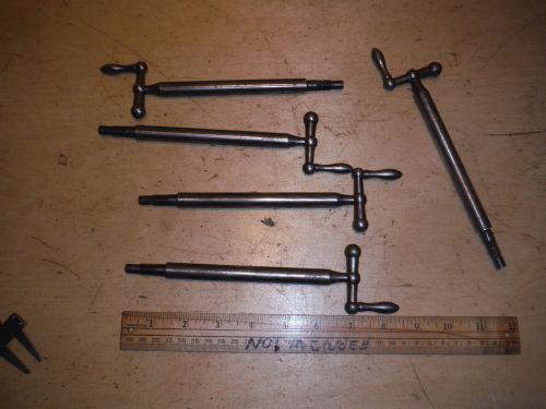 SEVERAL BALL CRANKS W/ LONG SHAFTS THREADED END VISE MILL FIXTURE MACHINIST PART