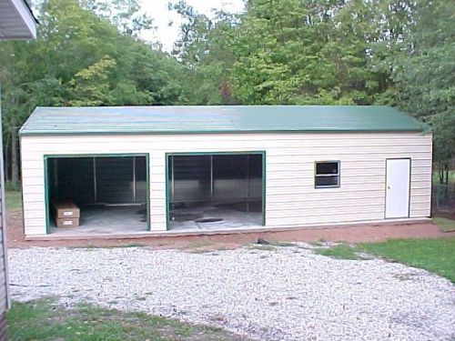 20 x 36 Metal Building Delivered and Installed - Two Car garage &amp; storage space
