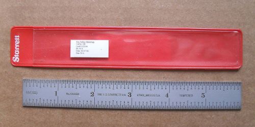 STARRETT No. C606R 6&#034; INCH TEMPERED METAL RULER WITH PLASTIC CASE